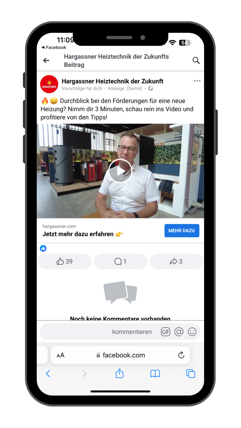 Ein Mock up zur Werbeform von Hargassner Heiztechnik in Zusammenarbeit mit AgroMarketing GmbH.